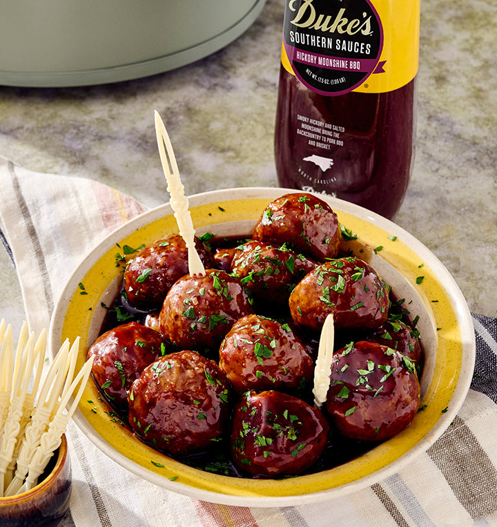Hickory Bourbon BBQ Slow Cooker Meatballs &ndash; Duke's Mayo