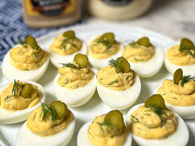 Dill Pickle Deviled Eggs