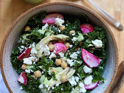 Kale Salad with Green Goddess Dressing